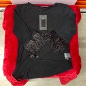 ZARA Semi Sheer Bodysuit w Fathers, M, NWT